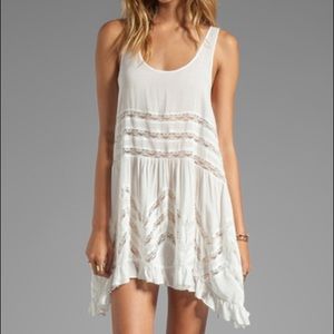 Free People White Slip Trapeze Dress